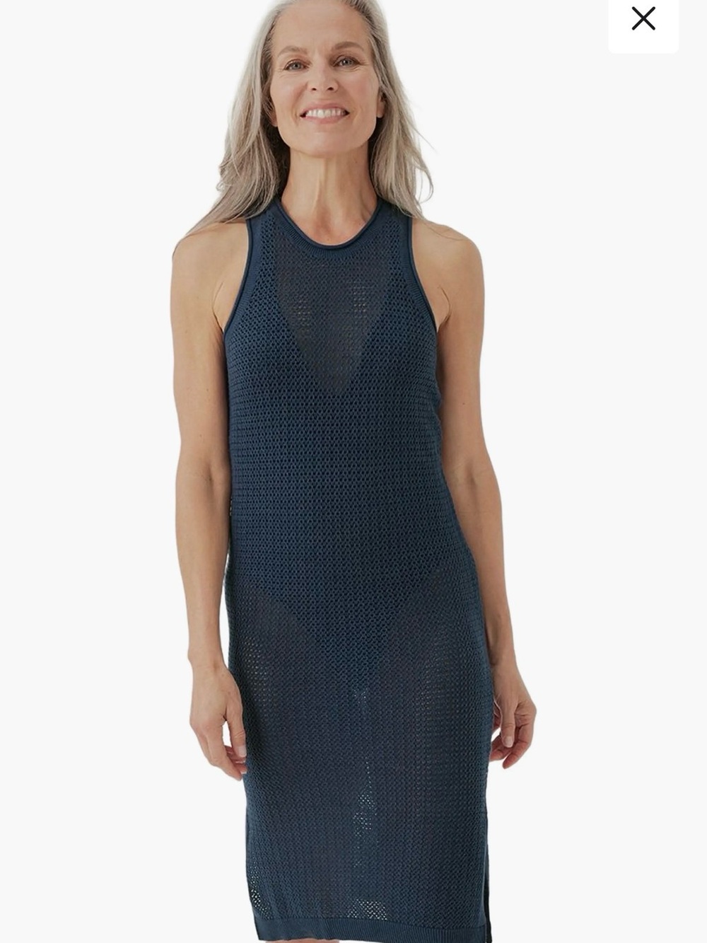 Beachside Linen Crochet Cover-Up Made with Organic Cotton